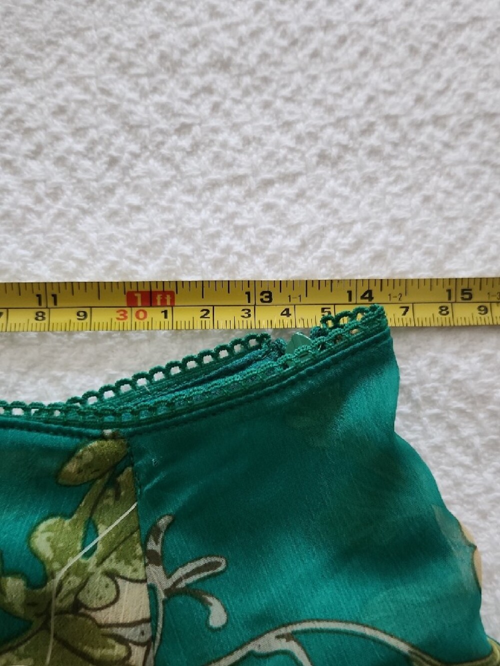 Green Floral Ruffled Maxi Skirt - Picture 9 of 10